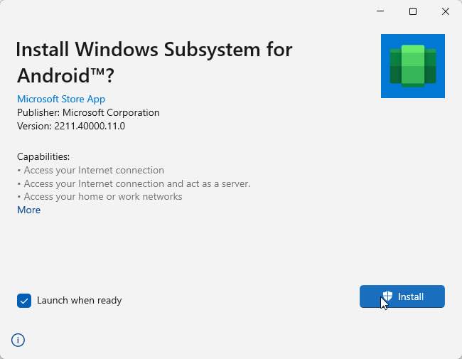 如何在 Windows 11 PC 上安装微软将WSA更新至Android 13？