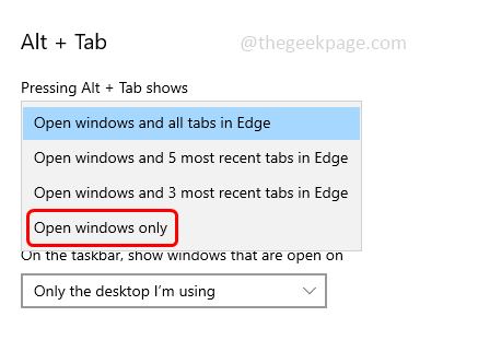 如何从 Windows PC 上的 Alt+Tab 中移除 Microsoft Edge 浏览器选项卡？