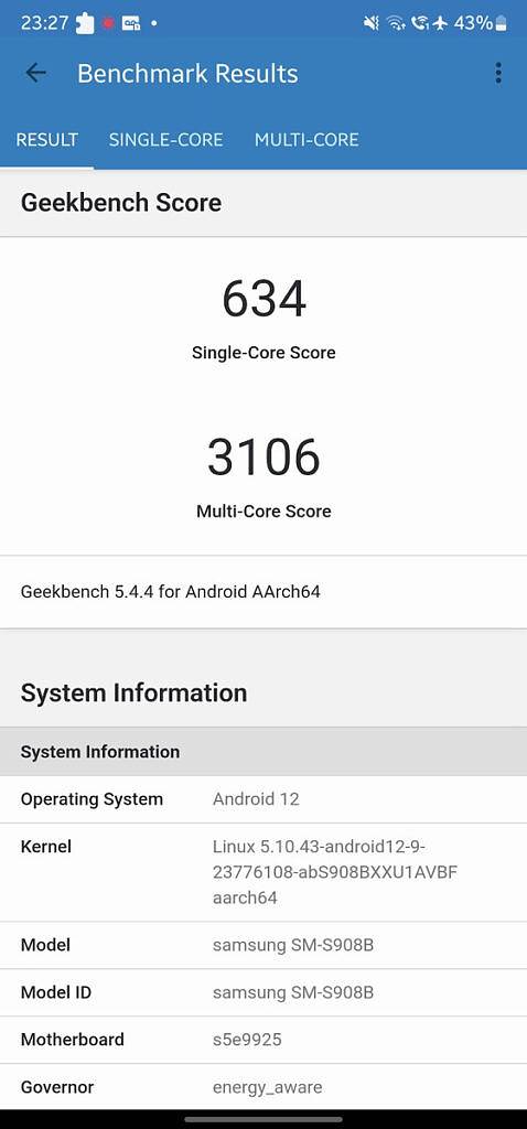 Snapdragon 的优势：三星 Galaxy S22 Ultra 在性能上表现优于Exynos