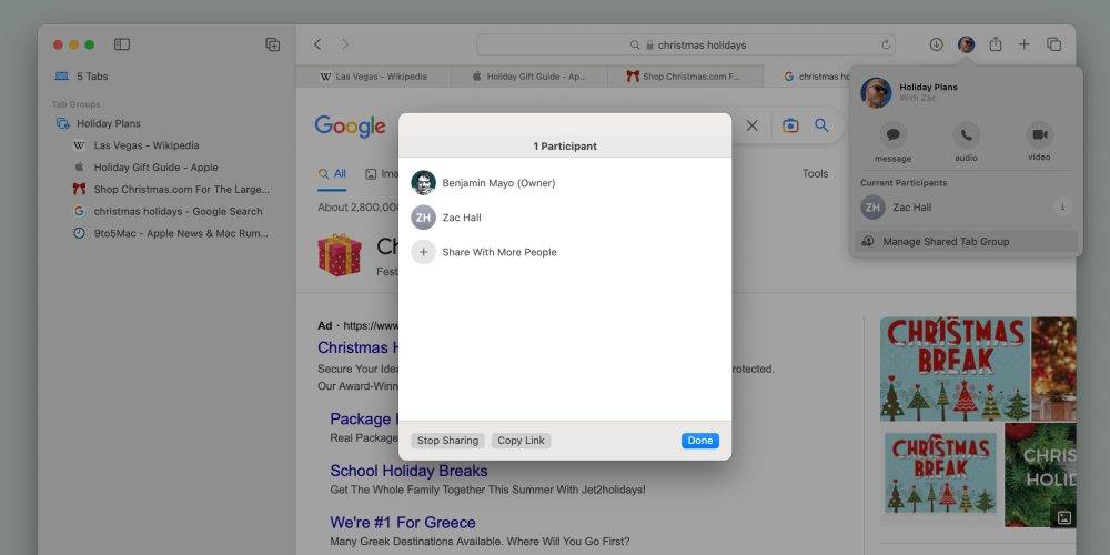 macOS Ventura：如何在 Safari 中使用共享选项卡功能与他人协作？