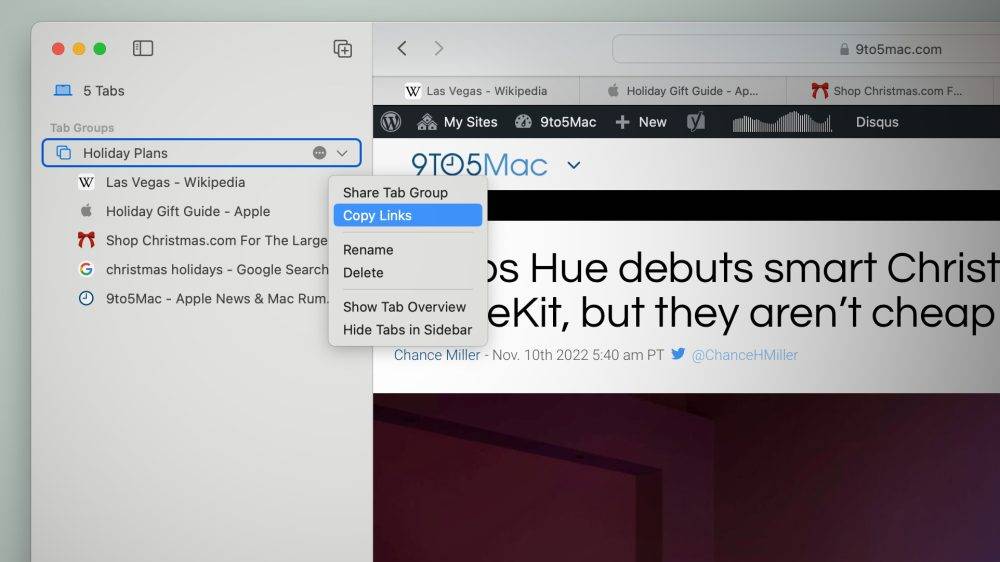 macOS Ventura：如何在 Safari 中使用共享选项卡功能与他人协作？