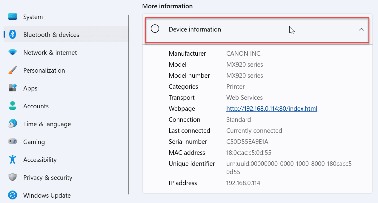Windows 11：如何查找打印机型号和序列号？
