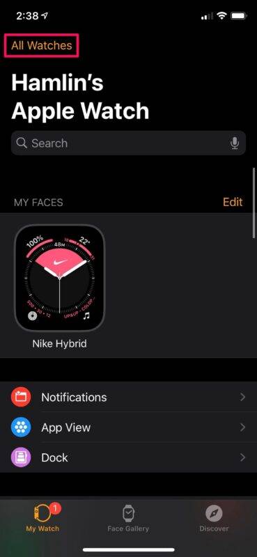 如何取消配对 Apple Watch