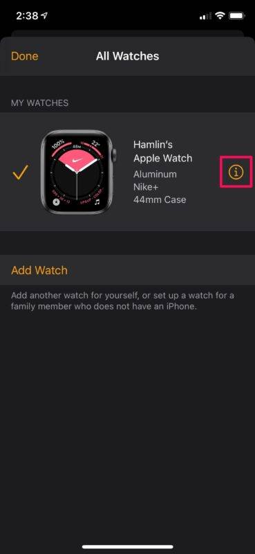 如何取消配对 Apple Watch
