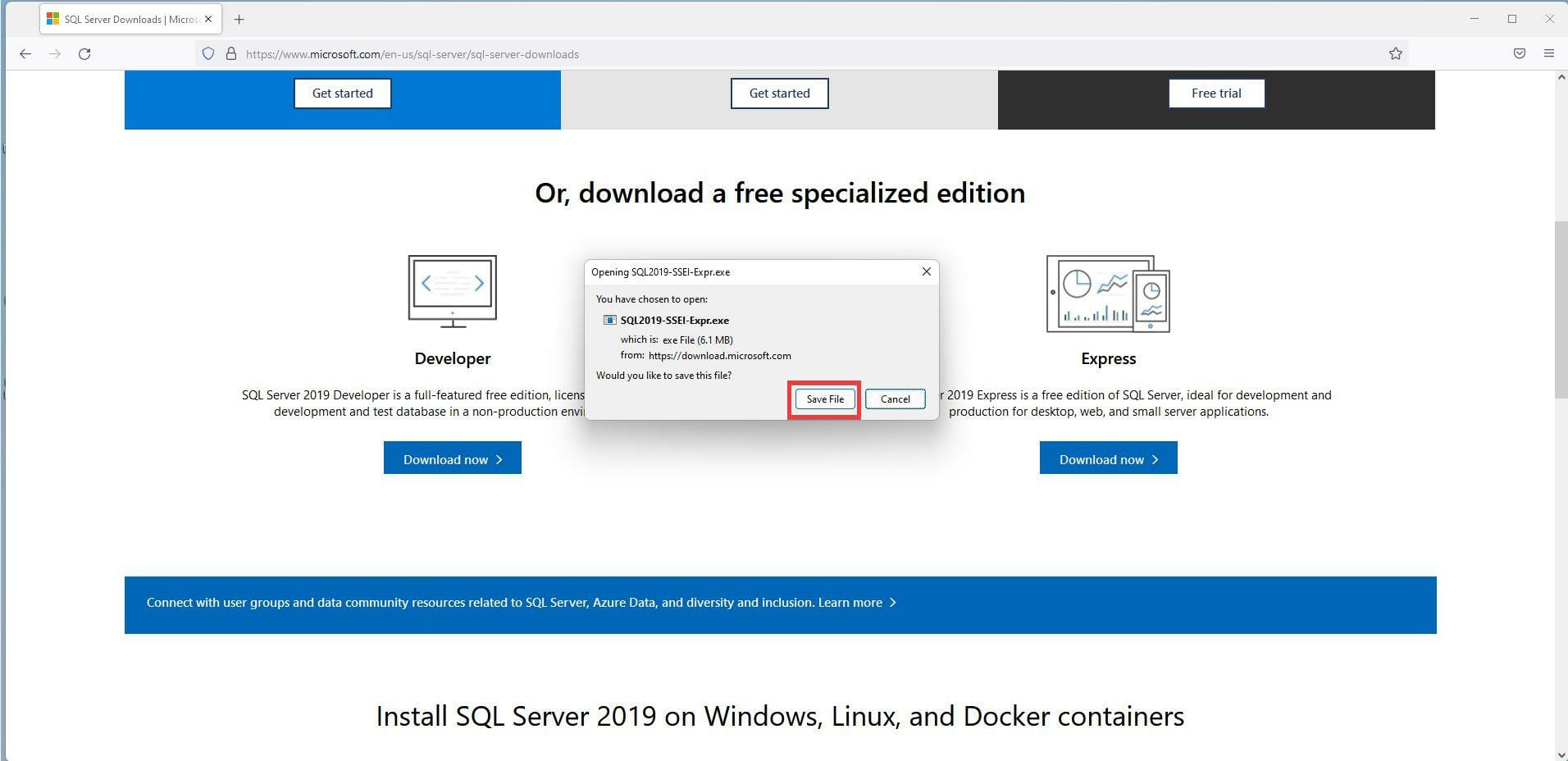 在 Windows 11 上下载和安装 Microsoft SQL Server 2019 的步骤