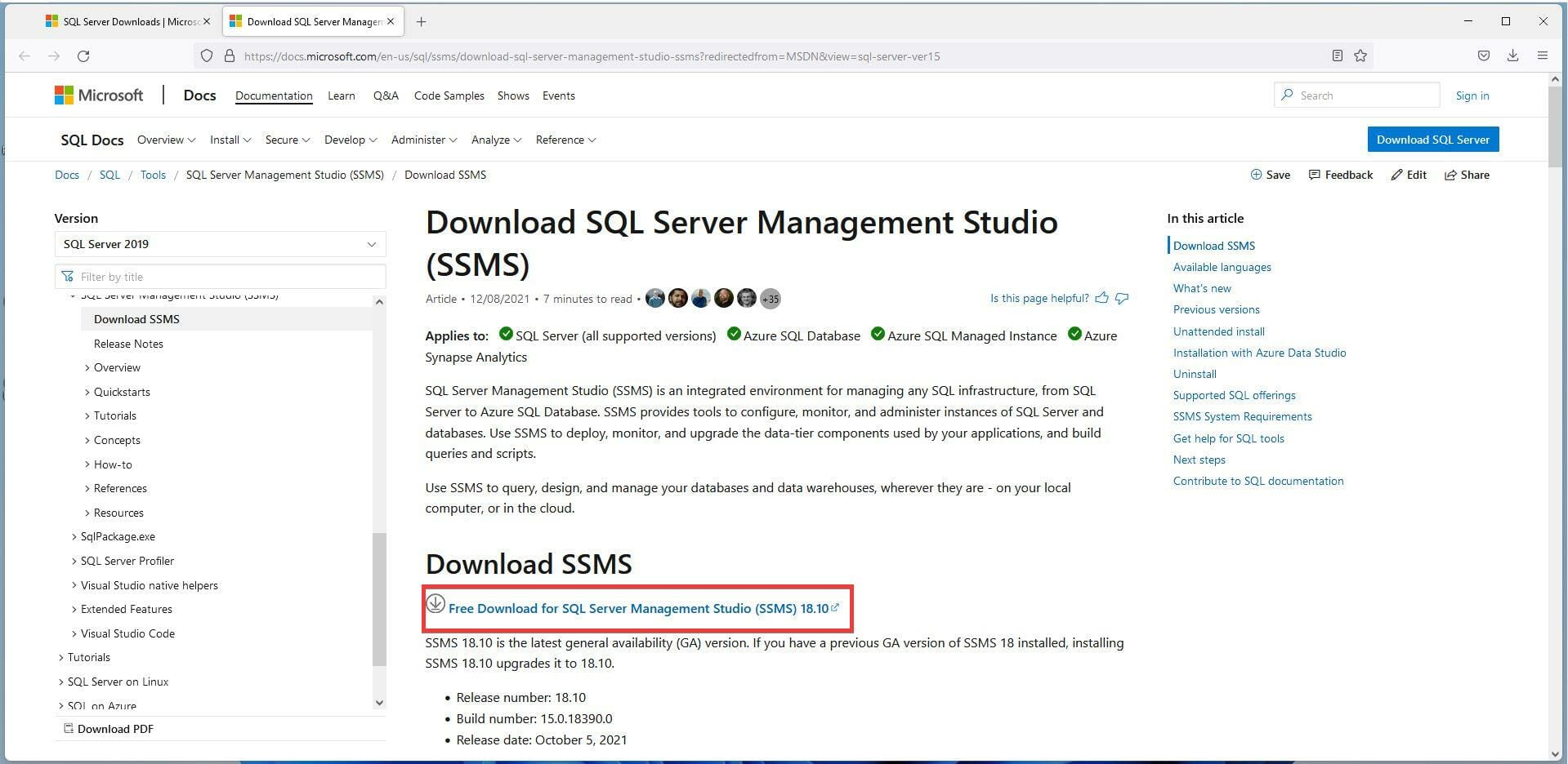 在 Windows 11 上下载和安装 Microsoft SQL Server 2019 的步骤