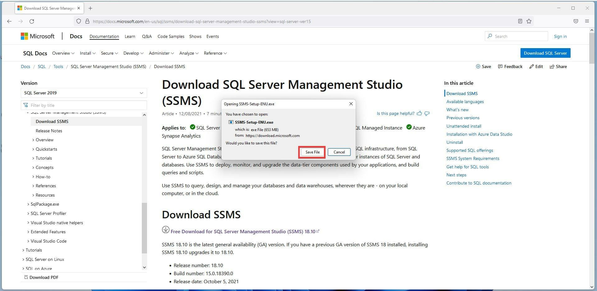 在 Windows 11 上下载和安装 Microsoft SQL Server 2019 的步骤