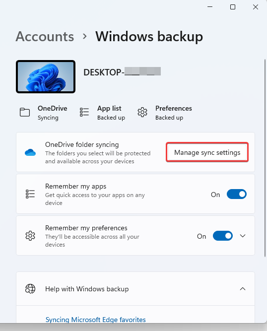 如何使用 Windows 11 备份设置 [重要功能]