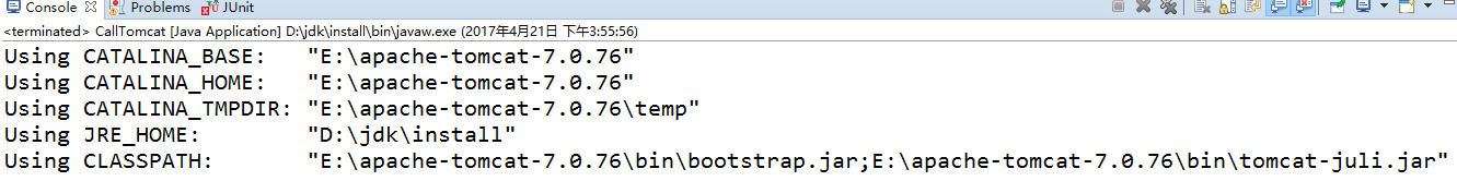 如何启动和关闭Tomcat服务器的Java代码？