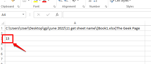 如何在 Excel 中获取活动工作表的名称？