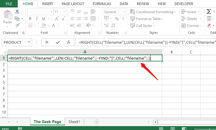 如何在 Excel 中获取活动工作表的名称？
