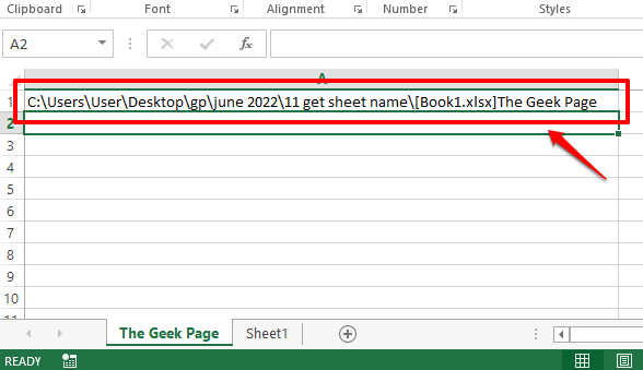 如何在 Excel 中获取活动工作表的名称？