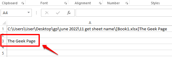 如何在 Excel 中获取活动工作表的名称？