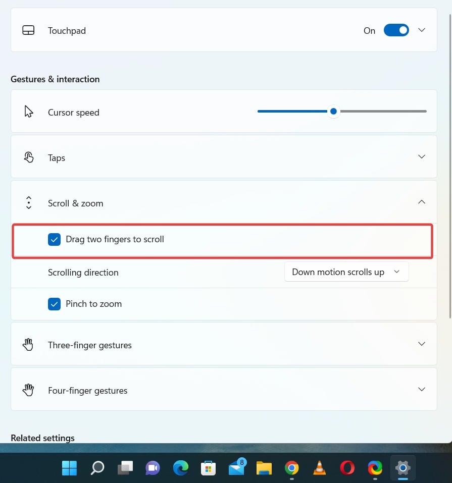 修复 Windows 11 上触摸板滚动无法使用的问题