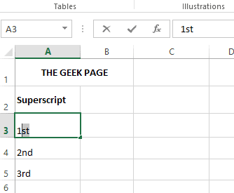 如何在 Microsoft Excel 中应用上标和下标格式选项
