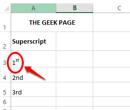如何在 Microsoft Excel 中应用上标和下标格式选项
