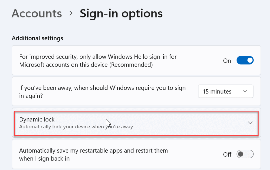 如何在 Windows 11 上使用动态锁定