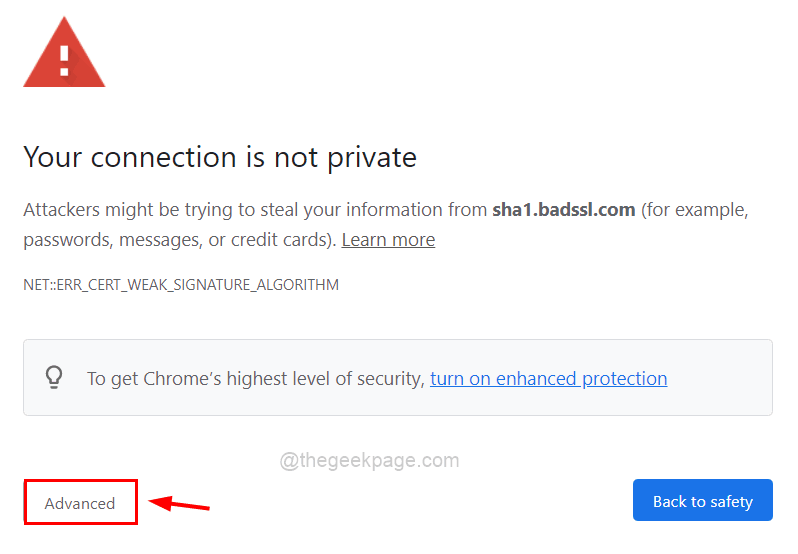 如何修复在Windows PC上使用Chrome浏览器出现的ERR_CERT_WEAK_SIGNATURE_ALGORITHM错误?