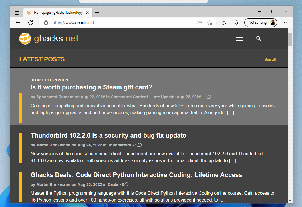 Windows 11 版本 22H2:改进的快照功能