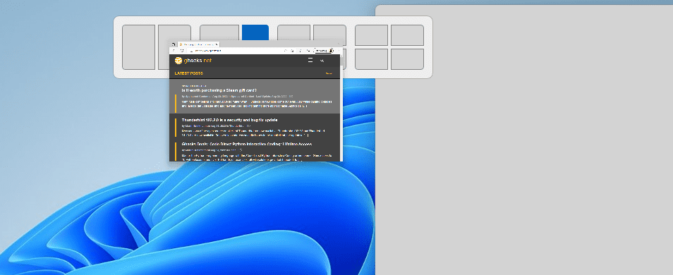 Windows 11 版本 22H2:改进的快照功能