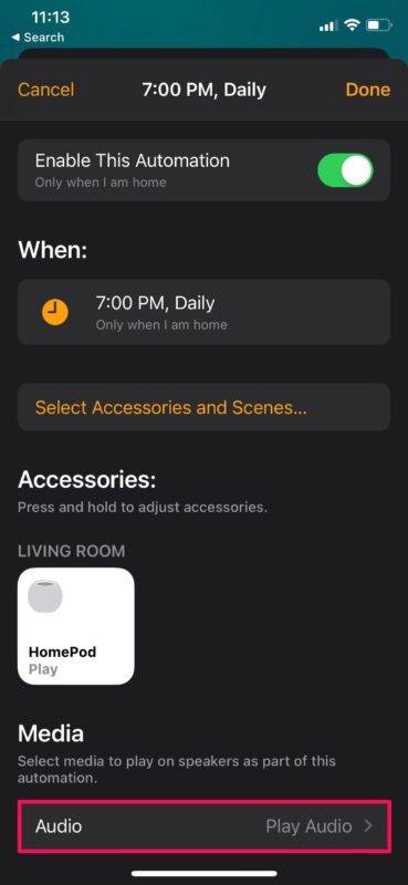 如何在 HomePod 上创建新的自动化?