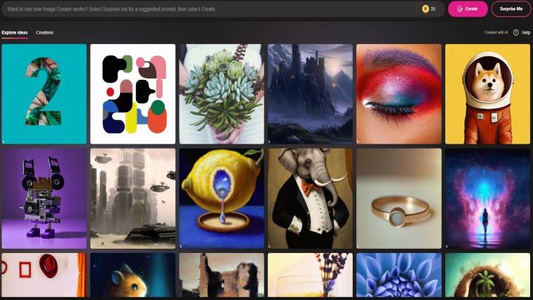 微软的 Bing Image Creator 使用内容警告标记标识关键词“Bing”