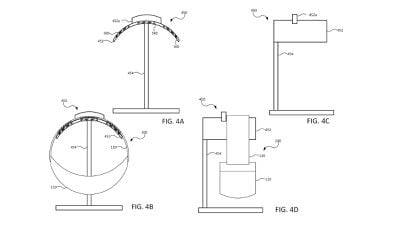 Apple 研究混合现实耳机的镜面饰面和充电支架