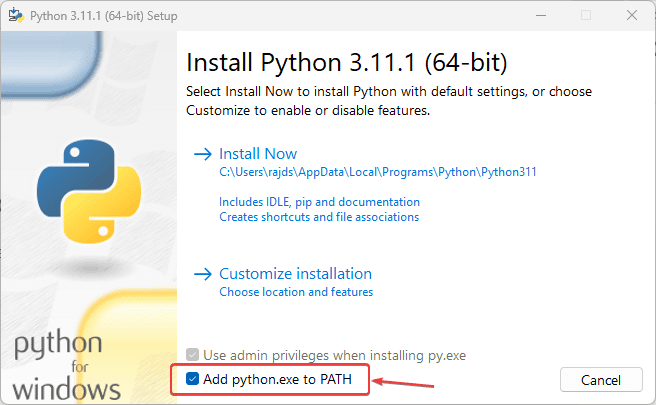 在 Windows 11 或 10 上安装最新 Python 的 2 种方法——GUI 和 CMD