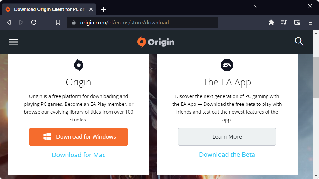 如何在 Windows 11 上下载 Origin
