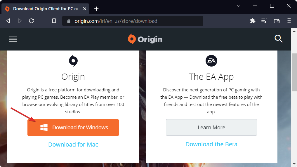 如何在 Windows 11 上下载 Origin