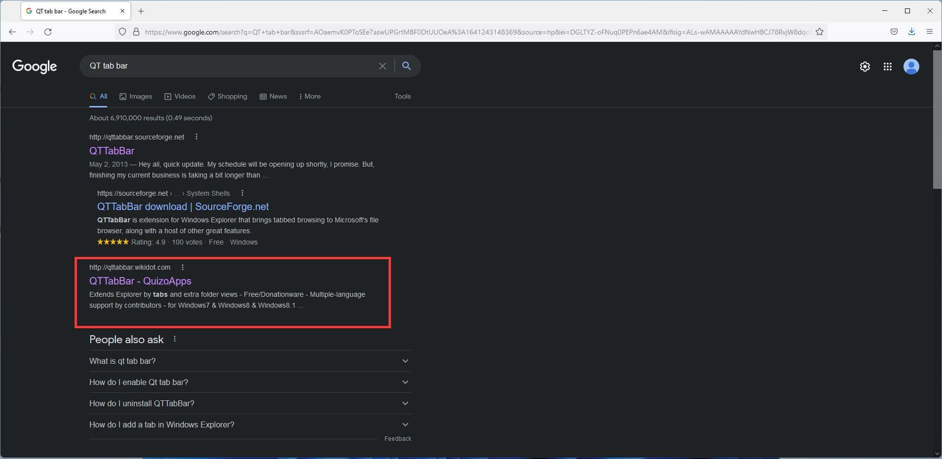 如何将 QT TabBar 添加到 Windows 11 文件资源管理器