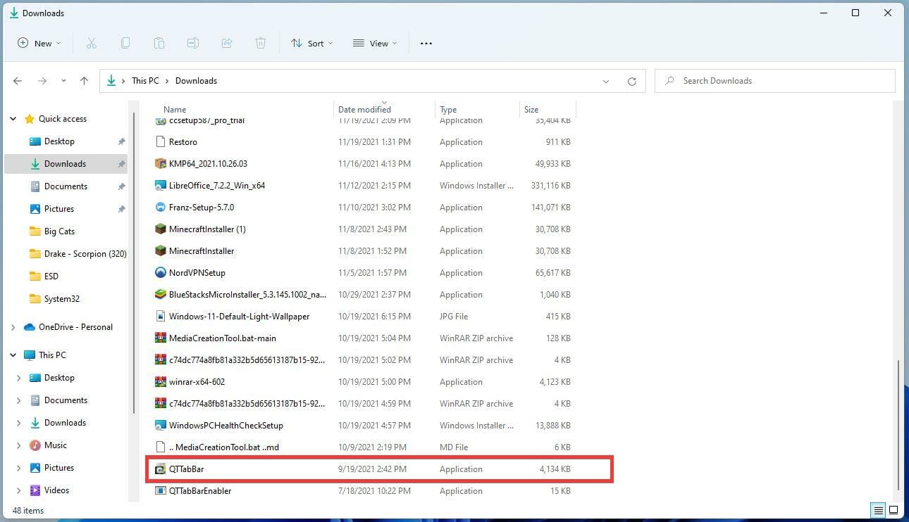 如何将 QT TabBar 添加到 Windows 11 文件资源管理器