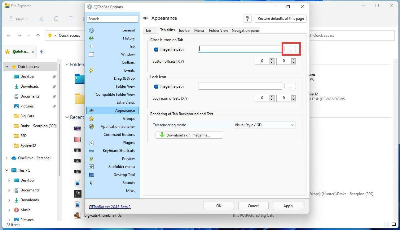 如何将 QT TabBar 添加到 Windows 11 文件资源管理器