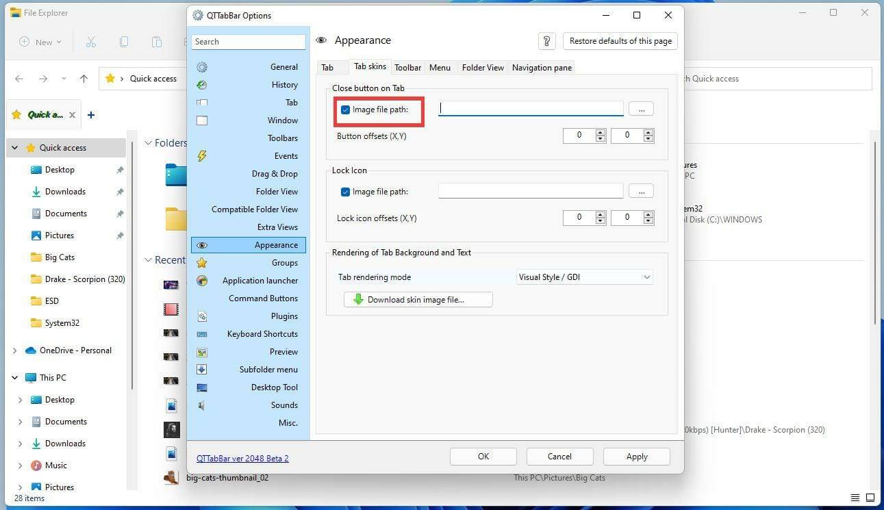 如何将 QT TabBar 添加到 Windows 11 文件资源管理器