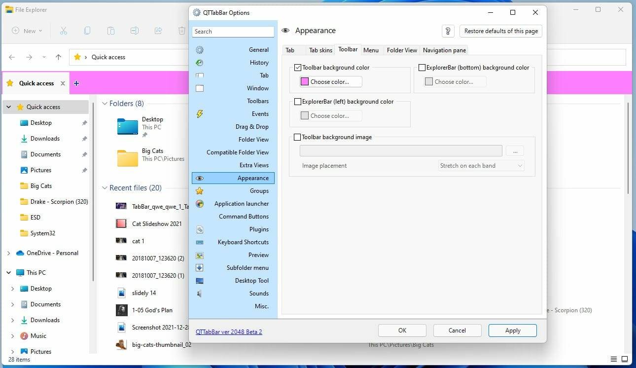 如何将 QT TabBar 添加到 Windows 11 文件资源管理器
