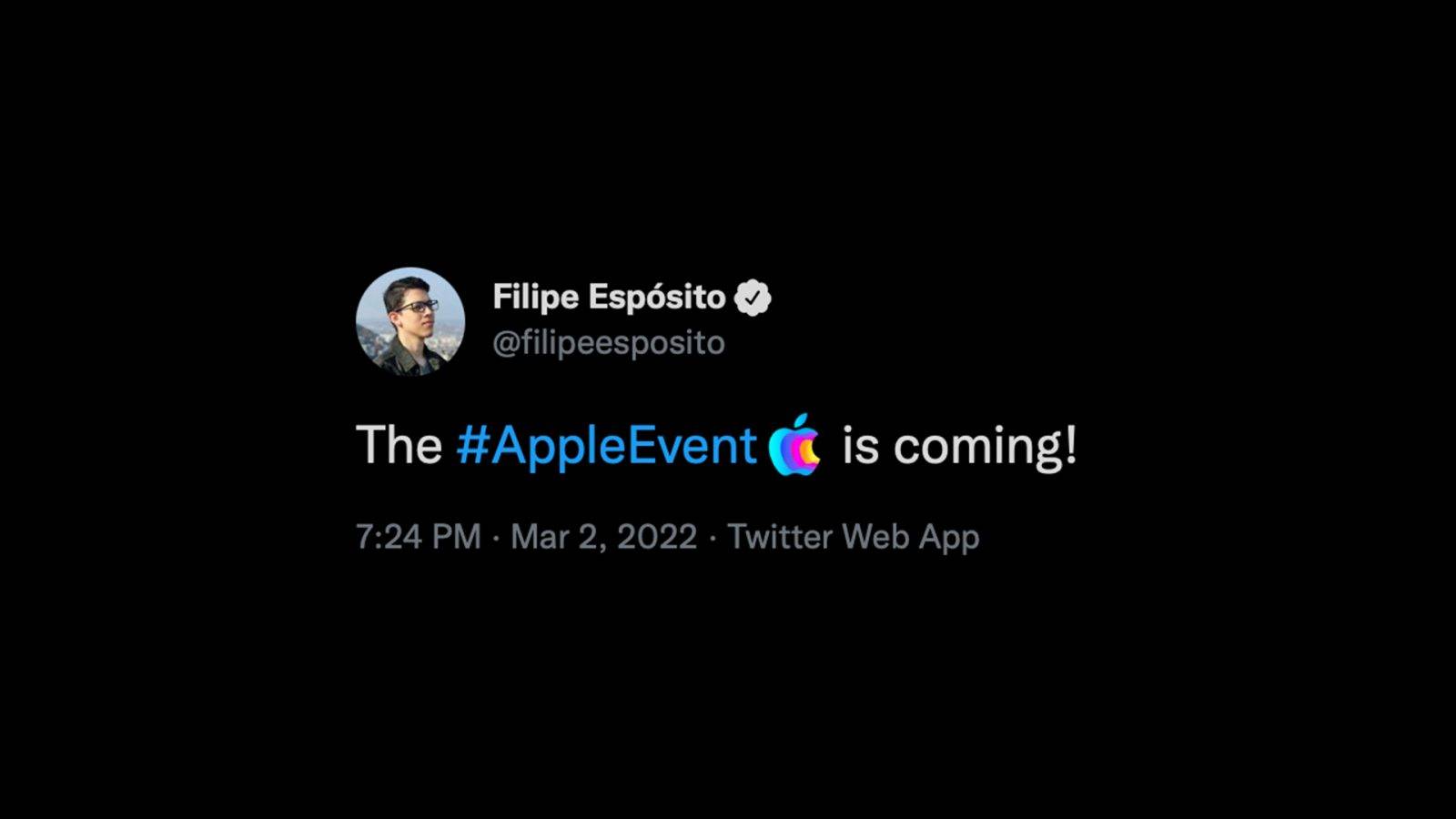 3 月 8 日 #AppleEvent 特别标签现在在 Twitter 上直播