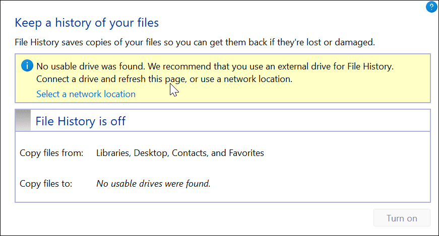 如何在 Windows 11 上使用文件历史记录