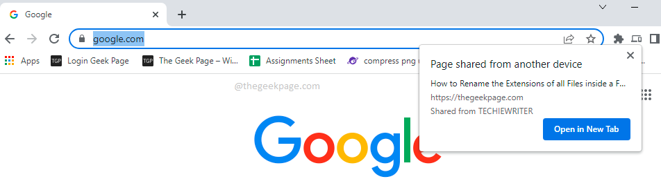 如何使用谷歌浏览器将网页从一台设备发送到另一台设备