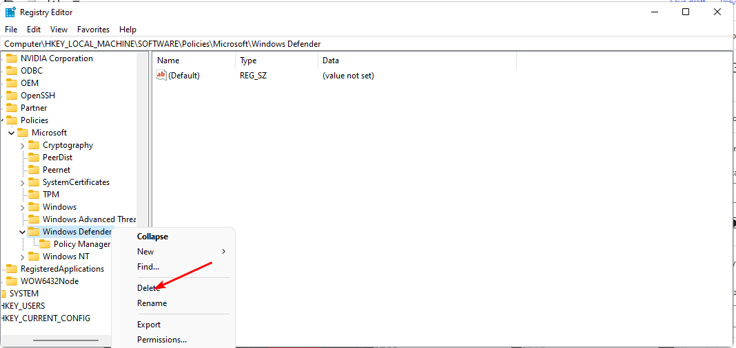 修复：微软后卫威胁服务已停止