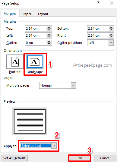 如何更改 MS Word 文档中单页的方向