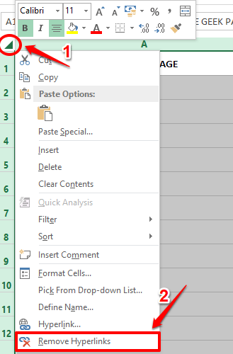 如何在 Microsoft Excel 中查找和删除超链接