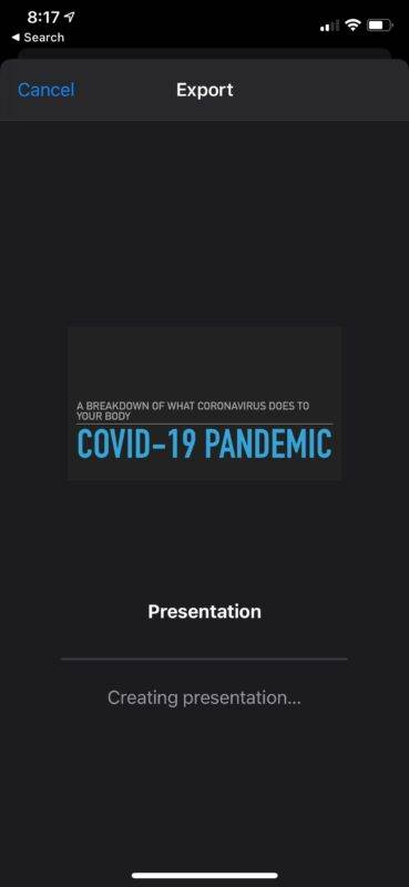 如何在 iPhone 和 iPad 上将 Keynote 转换为 PowerPoint