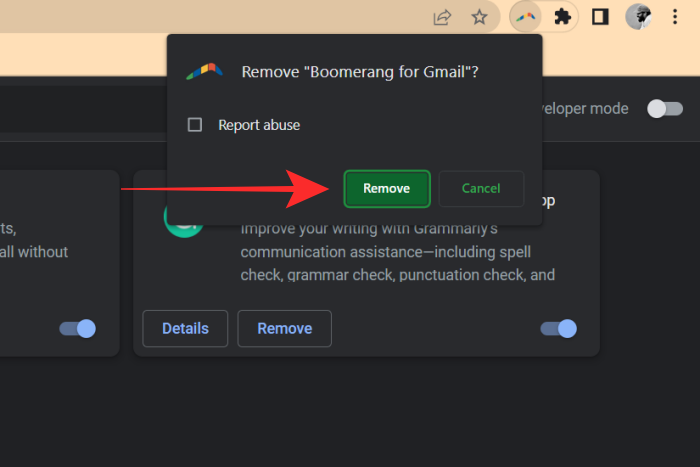 如何在PC或手机上从Gmail中删除Boomerang扩展程序？