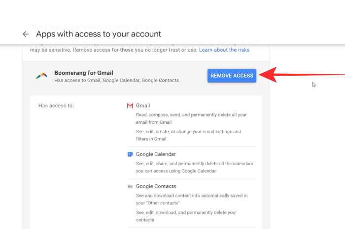 如何在PC或手机上从Gmail中删除Boomerang扩展程序？