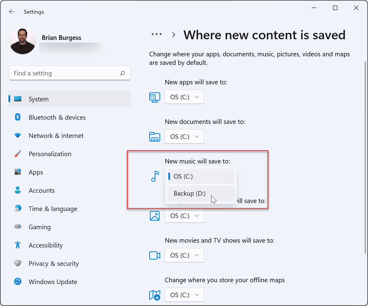 如何更改 Windows 11 的默认文件保存位置？