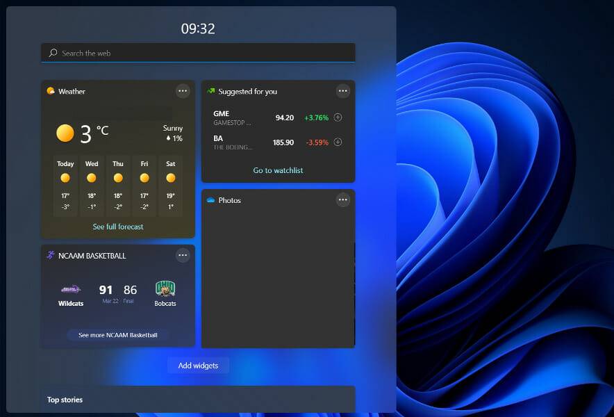 如何在未登录Windows 11的情况下使用小部件?
