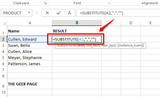 如何从 Excel 中的数字值和文本值中删除逗号
