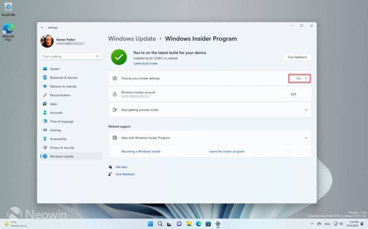 如何从Win11 Dev频道切换到Win11 Beta版本？