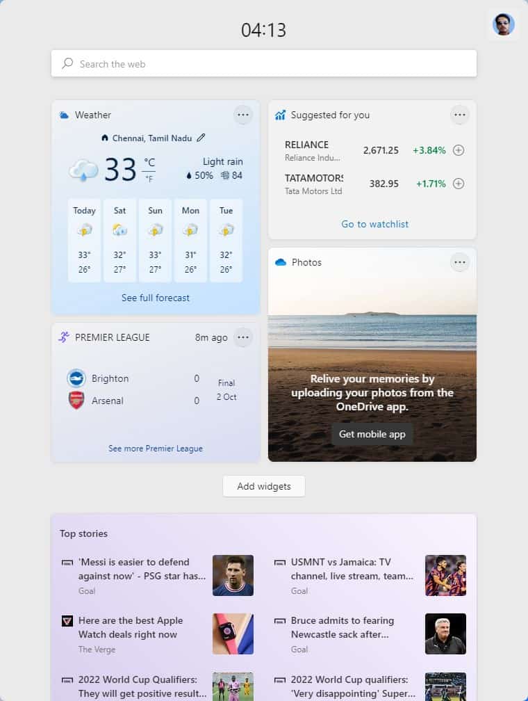即将推出第三方小工具，支持 Windows 11。