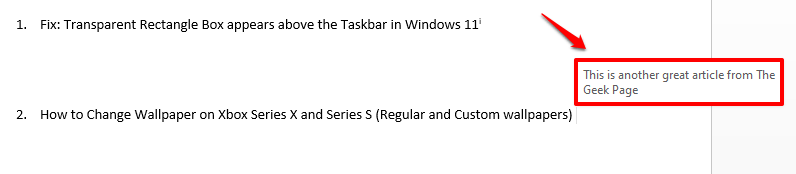 在 MS Word 中如何添加屏幕提示？